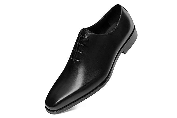 GIFENNSE Men's Leather Oxford Dress Shoes Black Formal Shoes Brown Dress Shoes Men