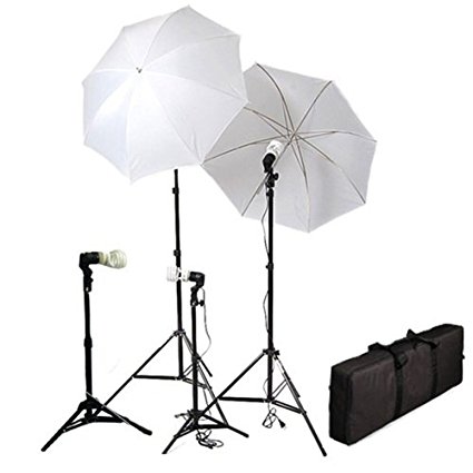 Cowboystudio 4 Piece Continuous Photography /Video Studio Digital Lighting Kit with Umbrellas and Background Lights