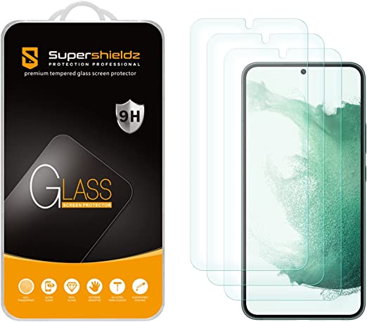 Supershieldz (3 Pack) Designed for Samsung (Galaxy S23 Plus 5G) Tempered Glass Screen Protector, Anti Scratch, Bubble Free