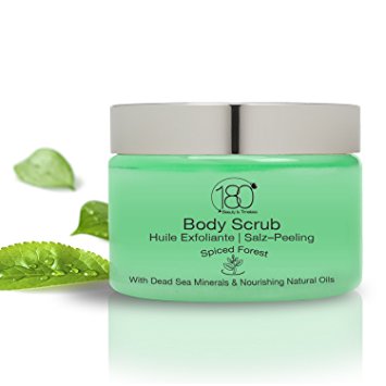 Body Scrub Salt and Oil Scrub - 180 Cosmetics - Spiced Forest - Softer, Smoother Skin With Exfoliating Dead Sea Salts - Exfoliator - Hydrating & Moisturizing