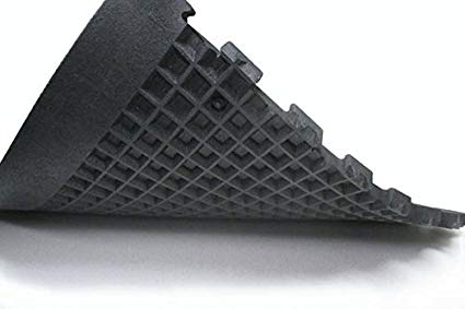 Ironcompany.com Humane SHOK-LOK 6' x 7'6" x 3/4" Anti-Shock Rubber Power Platform Mat (Solid Black) - BIGLOK Strength Equipment Mat - Noise and Vibration Reducing