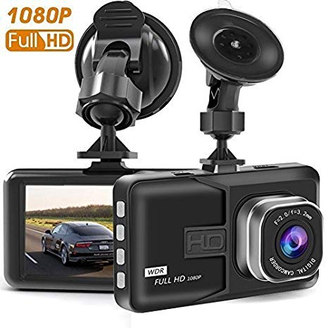 T-mars Dash Cam in car Dashboard Camera Driving Recorder HD 1080P Wide Angle 3.0” TFT Display LCD with G-Sensor Loop Recording Motion Detection