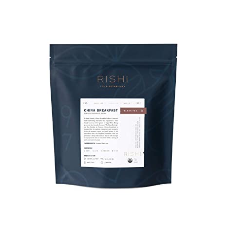 Rishi Tea China Breakfast Loose Leaf Herbal Tea | Immune & Heart Support, USDA Certified Organic, Fair Trade Black Tea, Antioxidants, Caffeinated | 1 lb Bag, Makes 115 Cups