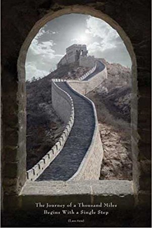 The Great Wall of China-"The Journey of a Thousand Miles"-Lao-tzu, Photography Poster Print, 24 by 36-Inch