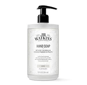 J. R. Watkins Moisturizing Gel Hand Soap, Oud, Plant-Based Ingredients, 12 oz Pump