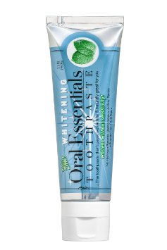 Oral Essentials Teeth Whitening Toothpaste for Sensitive Teeth 3.5 Oz. Dentist Formulated No Hydrogen Peroxide, Baking Soda, Preservatives, SLS, or Artificial Flavors Whiter Teeth in 2 Weeks or Less