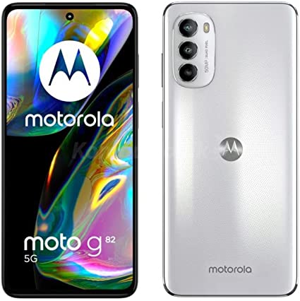 Motorola Moto G82 Dual SIM 128GB ROM   6GB RAM (GSM only | No CDMA) Factory Unlocked 5G Smartphone (White Lily) - International Version