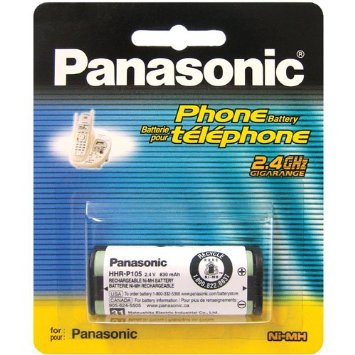 Panasonic 2.4V Ni-MH Rechargeable Battery for Cordless Telephones (HHR-P105A)