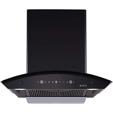 Elica 60 cm 1200 m3/hr Filterless Auto Clean Chimney with Free Installation Kit (TBFL HAC TOUCH 60 MS, Touch   Motion Sensor Control, Black)