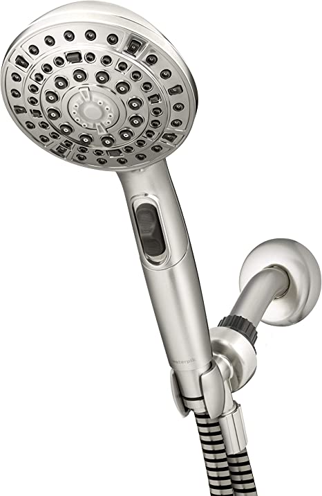 Waterpik 7-Mode PowerPulse Massage Hand Held Brushed Nickel Shower Head with EasySelect. VOT-669E…