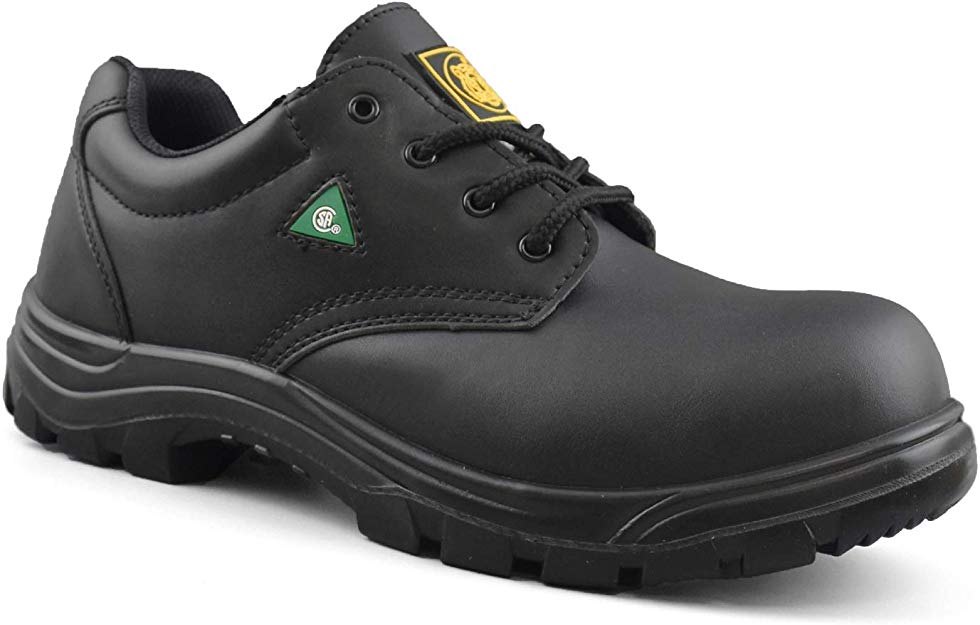 Tiger Men's Safety Shoes Steel Toe Lightweight CSA Approved Leather Work Shoes 4933