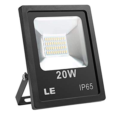 LE 20W Outdoor LED Flood Light 1600 Lumen 200W Halogen floodlight Equivalent Waterproof IP65 Security Lights Warm White 3000K Floodlight Garden Light