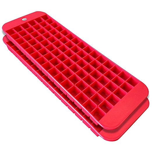 Cubette Mini Ice Cube Trays, Set of 2 Red