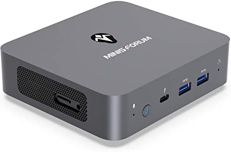 X35G Mini PC 10th Gen Intel Core i3-1005G1 Windows 10 Pro Desktop Computer, 16GB DDR4 RAM   512GB NVMe SSD, HDMI 2.0/USB-C(Thunderbolt 3)/DP(5K@60Hz) Outputs, 4xUSB Port, 2xRJ45, BT5.1