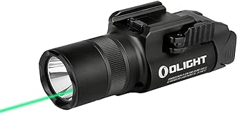 OLIGHT Baldr Pro R 1350 Lumens Rechargeable Tactical Flashlight, Magnetic USB Weaponlight with Green Beam and White LED Combo, Ultra Bright Rail-mounted Flashlight Compatible with 1913 or GL Rail (BK)