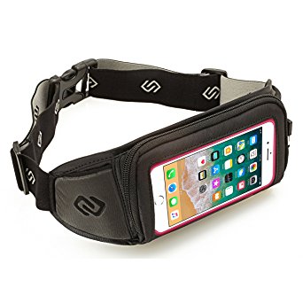 Sporteer Kinetic Running Belt for iPhone X, iPhone 8 Plus, iPhone 7 Plus, iPhone 6S Plus - Also fits iPhone 8, iPhone 7, iPhone 6S with Otterbox Defender, Battery Pack Cases and Other Thick Cases
