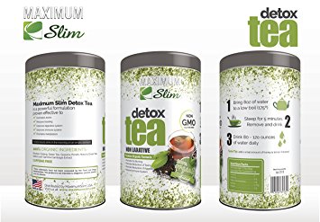 MaximumSlim Detox Tea- Best Organic Slimming Tea on Amazon - Boosts Metabolism, Reduces Bloating for a FLATTER TUMMY and Improves Complexion - 100% Natural , Delicious Taste
