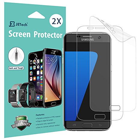 Galaxy S7 Screen Protector, [Full Coverage], JETech SOFTOUGH 2-Pack TPE Ultra HD Screen Protector Film for Samsung Galaxy S7 - 1003