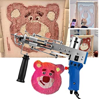 InLoveArts Electric Carpet Tufting Gun Rug Tufting Gun Carpet Weaving Machine 7-12 mm, Home DIY Tools for High-Speed Weaving of Carpets (Cut Pile)