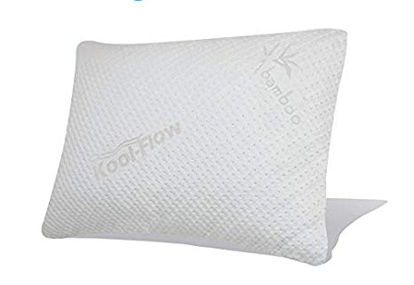 Snuggle-Pedic Original Ultra-Luxury Bamboo Shredded Memory Foam Combination Pillow with Breathable Kool-Flow Hypoallergenic Bed Pillow Outer Fabric Covering - Made in The USA - Standard (No Zippers)