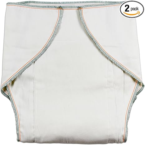 LeakMaster Adult & Youth Contoured Cloth Diaper & Nighttime Insert - 100% Cotton Gauze - 4x10x4 Layering and 10 Layered Insert - X-Large Fits 44-52 in.