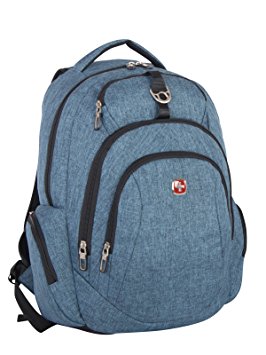 Swiss Gear SWA2417080 Backpack with Multi Compartments, Blue, Under Seat