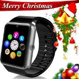 StarryBay SW-08-1 Sweatproof Smart Watch Phone for iPhone 5s66s and 42 Android or Above SmartPhones - Black