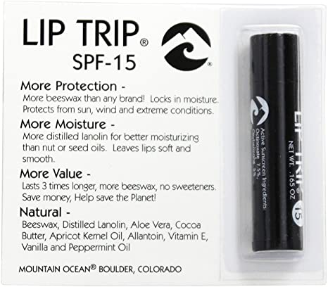 Mountain Ocean - Lip Trip SPF-15 - 0.165 oz.(pack of 3)