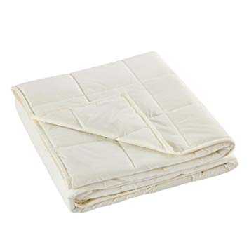 RelaxBlanket Premium Cotton Adult Weighted Heavy Blanket | 60''x80'',17lb | Enjoy Natural Deep Sleep | Beige
