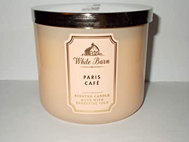 Bath & Body Works Paris Cafe 3 Wick Candle 14.5 Ounce Frosted Pink Glass