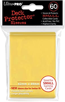 Ultra Pro Card Supplies YUGIOH Deck Protector Sleeves Yellow 60 Count