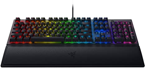 Razer BlackWidow V3 Mechanical Gaming Keyboard: Green Mechanical Switches - Tactile & Clicky - Chroma RGB Lighting - Compact Form Factor - Programmable Macro Functionality - USB Passthrough