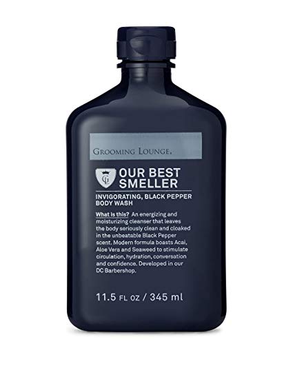 Grooming Lounge Our Best Smeller Body Wash For Men – Warm, Sweet, Invigorating Black Peppercorn Scent – 11.6 oz.