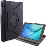 Tab A 97 Case LK Stand Feature Luxury 360 Rotating Magnetic Smart PU Leather Case Cover For Samsung Galaxy Tab A 97 with Wake and Sleep Function  Stylus Black