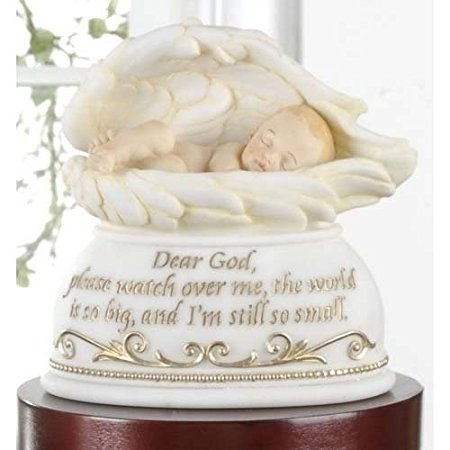 Joseph's Studio Dear God Watch Over Me Baby In Angel Wings Night Light Nightlite 6"