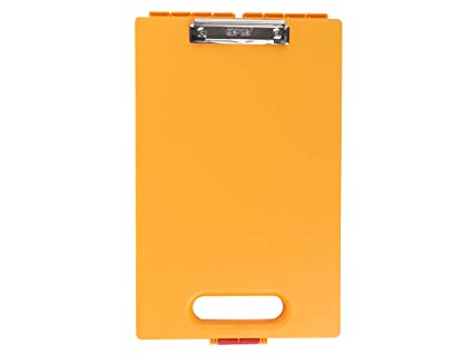 Dexas School Clipcase Storage Clipboard, Orange