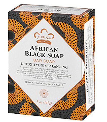 Nubian Heritage African Black Soap Bar 5 Ounces
