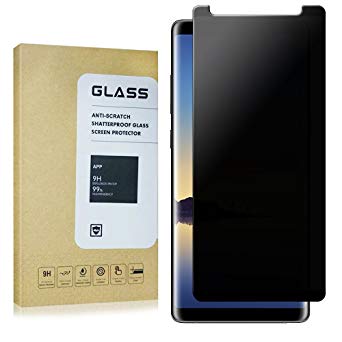 for Samsung Galaxy Note 8 Privacy Anti-Spy Tempered Glass Screen Protector,JeeBoo[9H Hardness][Easy Install] Tempered Glass Screen Protector for Galaxy Note8(Black)