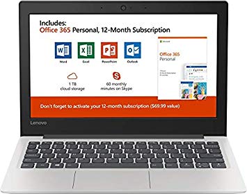 Lenovo 11.6" HD Energy-efficient Laptop | Intel Celeron Dual Core Processor | 4GB RAM | 64GB eMMC | Card Reader | WiFi | HDMI | Office 365 (1-Year) | Windows 10 Home in S Mode | Mineral Gray