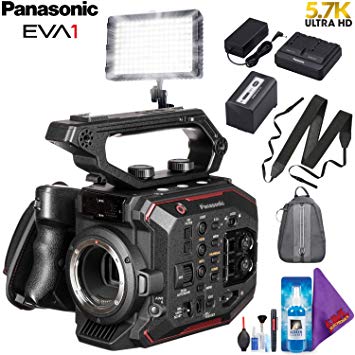 Panasonic AU-EVA1 Compact 5.7K Super 35mm Cinema Camera - Battery - Backpack - LED Panel Light - Pro Accessories Bundle