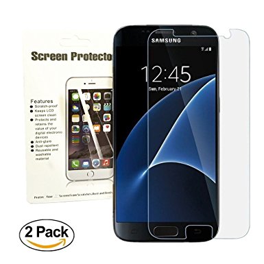 Galaxy S7 (2-Pack) Screen Protector,Acoverbest Ultra Thin Protective [9H Hardness][Anti-Scratch][Bubble Free][Ultimate Clarity] for Samsung Galaxy S7