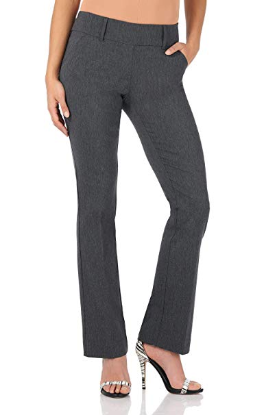 Rekucci Women's Ease in to Comfort Fit Classic Bootcut Pant w/Tummy Control