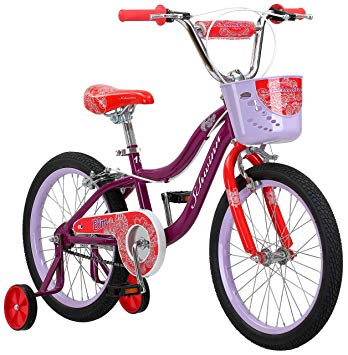 Schwinn Elm Girl's Bike, Featuring SmartStart Frame to Fit Your Child's Proportions, Some Sizes Include Training Wheels and Saddle Handle, 12-14-16-18-20-Inch Wheel Sizes, Pink, Purple, and Teal