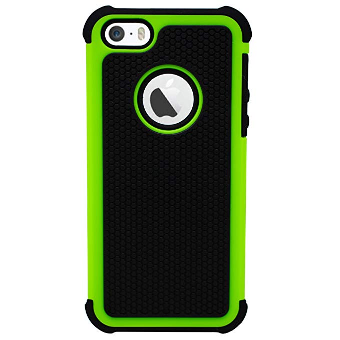 iChoose® GREEN iPhone 6 Shockproof Robust Case Durable Tough Builders Cover | Offers Improved Grip with Free Screen Protector and New Stylus Pen | Cases Covers and Accessories for Apple iPhone 6 (4.7" Screen)