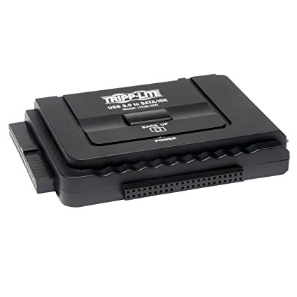 Tripp Lite USB 3.0 SuperSpeed to Serial ATA (SATA) and IDE Adapter for 2.5in or 3.5in Hard Drives(U338-000)