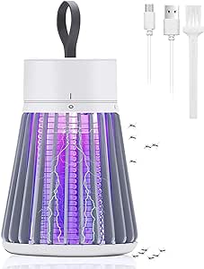 Mosquito Killer Lamp, Rechargeable Electric Fly Killer, 2 in 1 Killer with Ultraviolet Lamp and Lighting Lamp, 360° Attract Insect Fly Zapper for Indoor Outdoor, Home, Bedroom, Camping