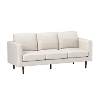 Rivet Revolve Modern Upholstered Sofa Couch, 80"W, Linen