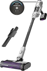 Shark IW1111 Detect Pro Cordless Stick HEPA Filter, QuadClean Multi-Surface Brushroll, Lightweight Vacuum, Includes 8" Crevice Tool, Up to 40-Minute Runtime, Dark Grey/Silver (Renewed)