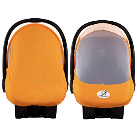 Cozy Cover Sun & Bug Cover (Orange Mango) - The Industry Leading Infant Carrier Cover Trusted by Over 2 Million Moms Worldwide for Protecting Your Baby from Mosquitos, Insects and The Sun
