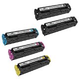 Speedy Inks - Remanufactured Toner Cartridge Set for Canon 131 5 Pack 6269B001AA Yellow 6270B001AA Magenta 6271B001AA Cyan and 2x 6273B001AARTA HY Black for use in Canon Color ImageCLASS MF8280CwCanon Color imageCLASS LBP7110Cw